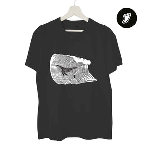 Big Whale Surfing Man T-Shirt