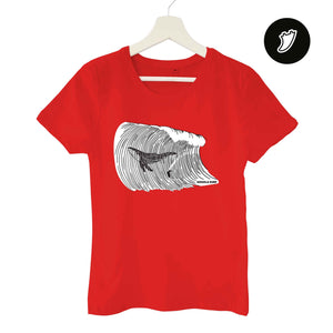 Big Whale Surfing Woman T-Shirt