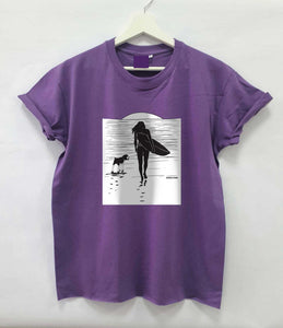 Surf Dog Loose Fit Woman T-Shirt