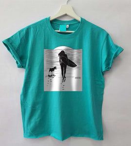 Surf Dog Loose Fit Woman T-Shirt