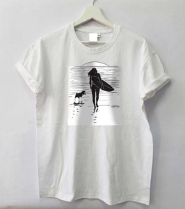Surf Dog Loose Fit Woman T-Shirt