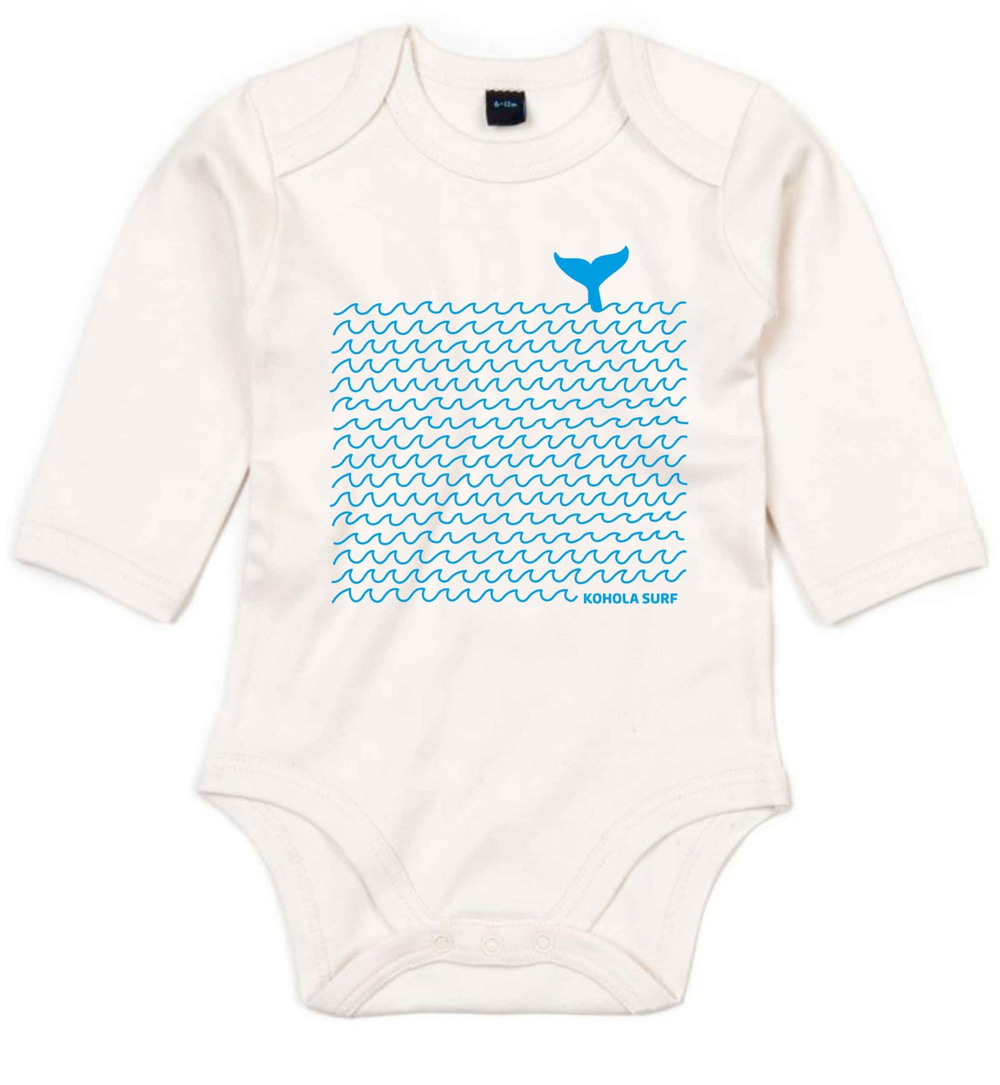 Whale & Waves Baby Long-Sleeved Body