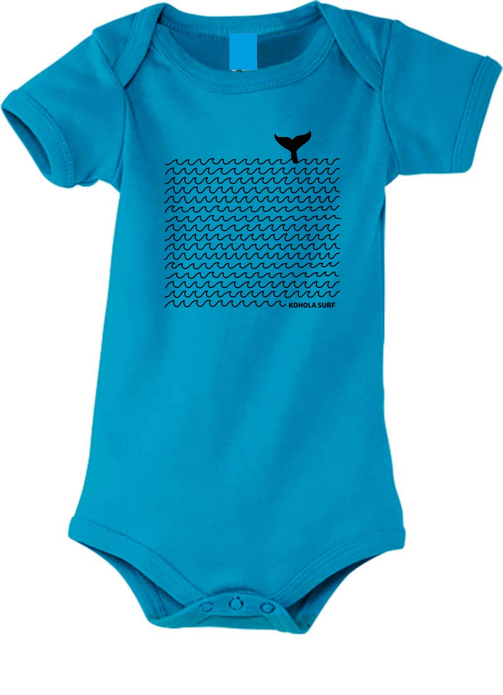 Whale & Waves Baby Short-Sleeved Body