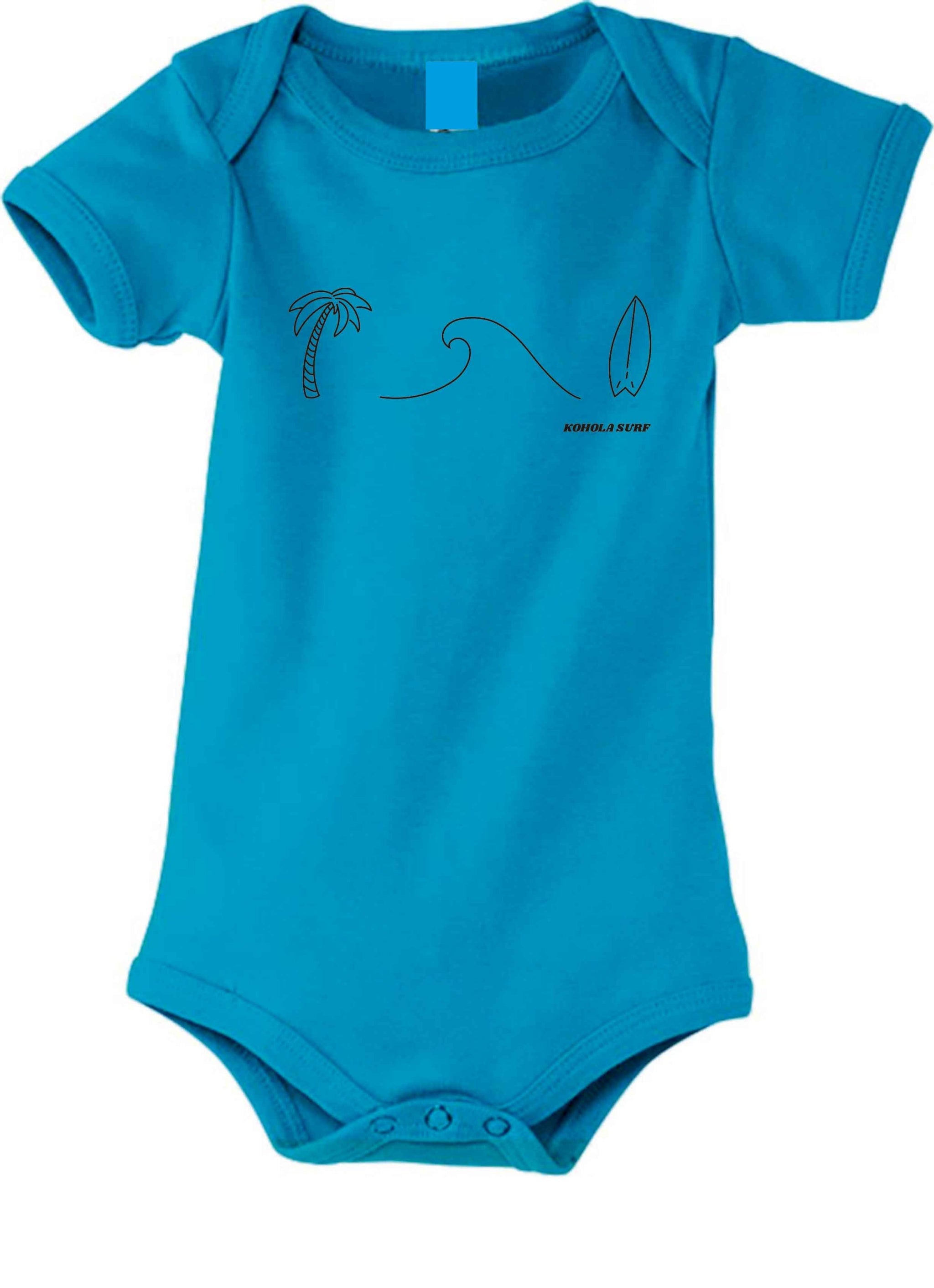 Palm Trees & Waves Baby Short-Sleeved Body