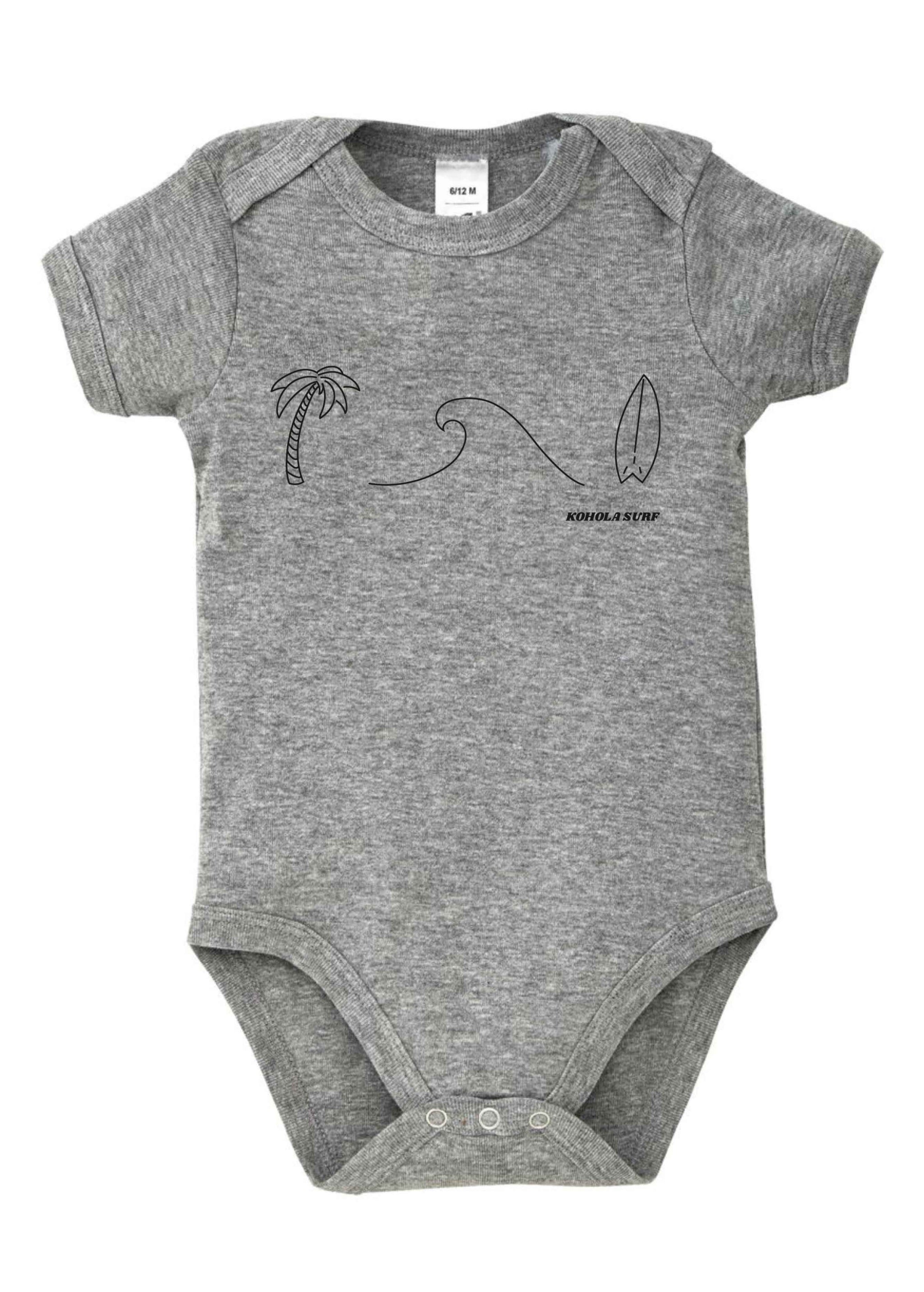 Palm Trees & Waves Baby Short-Sleeved Body