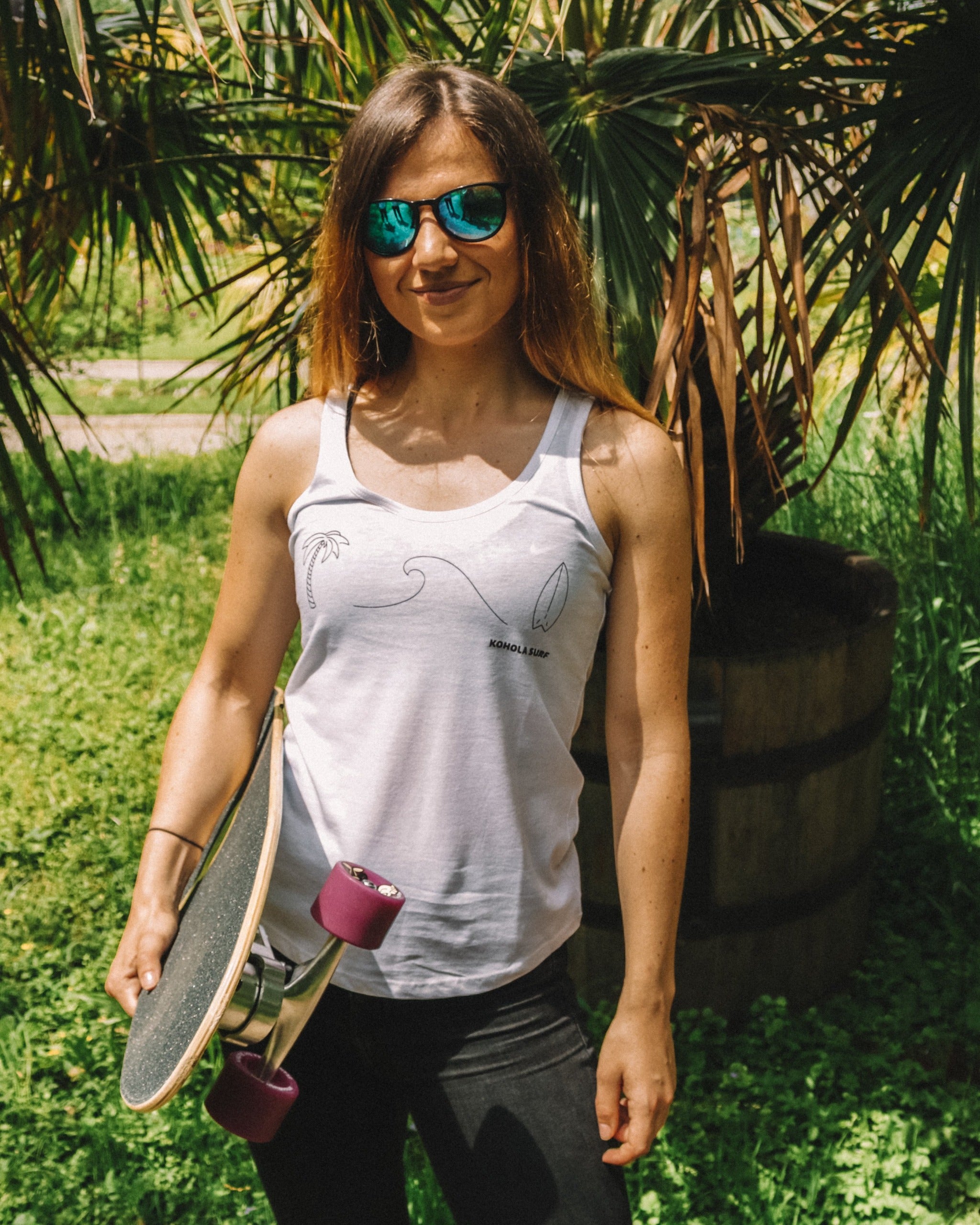 Palm Trees & Waves Woman Tank Top