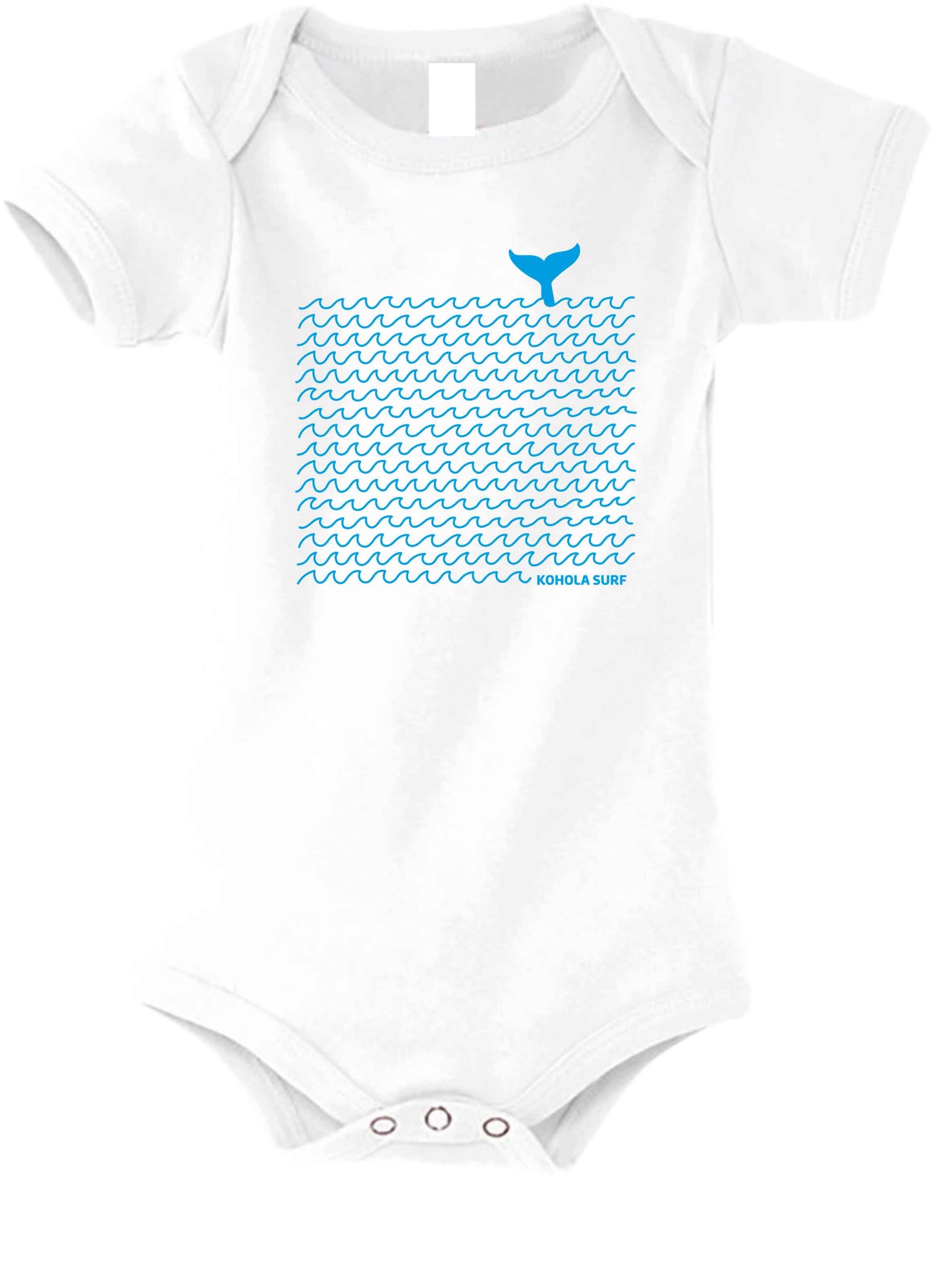Whale & Waves Baby Short-Sleeved Body