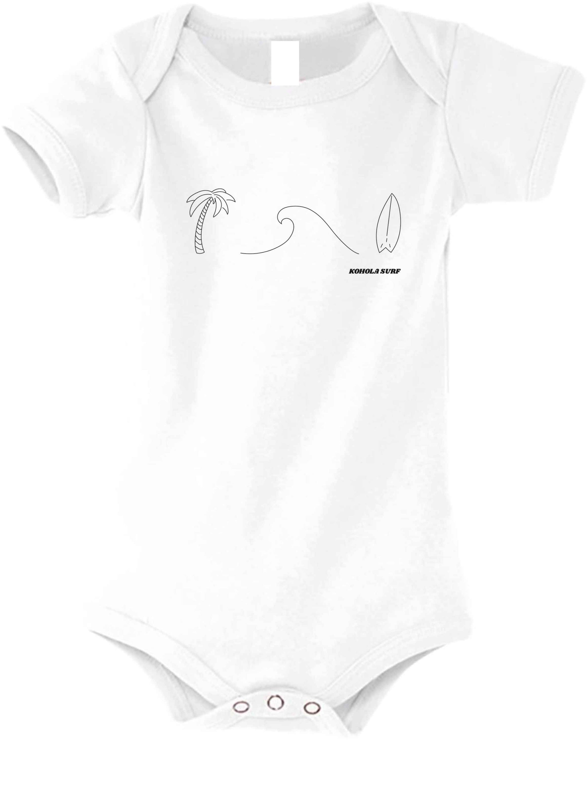 Palm Trees & Waves Baby Short-Sleeved Body