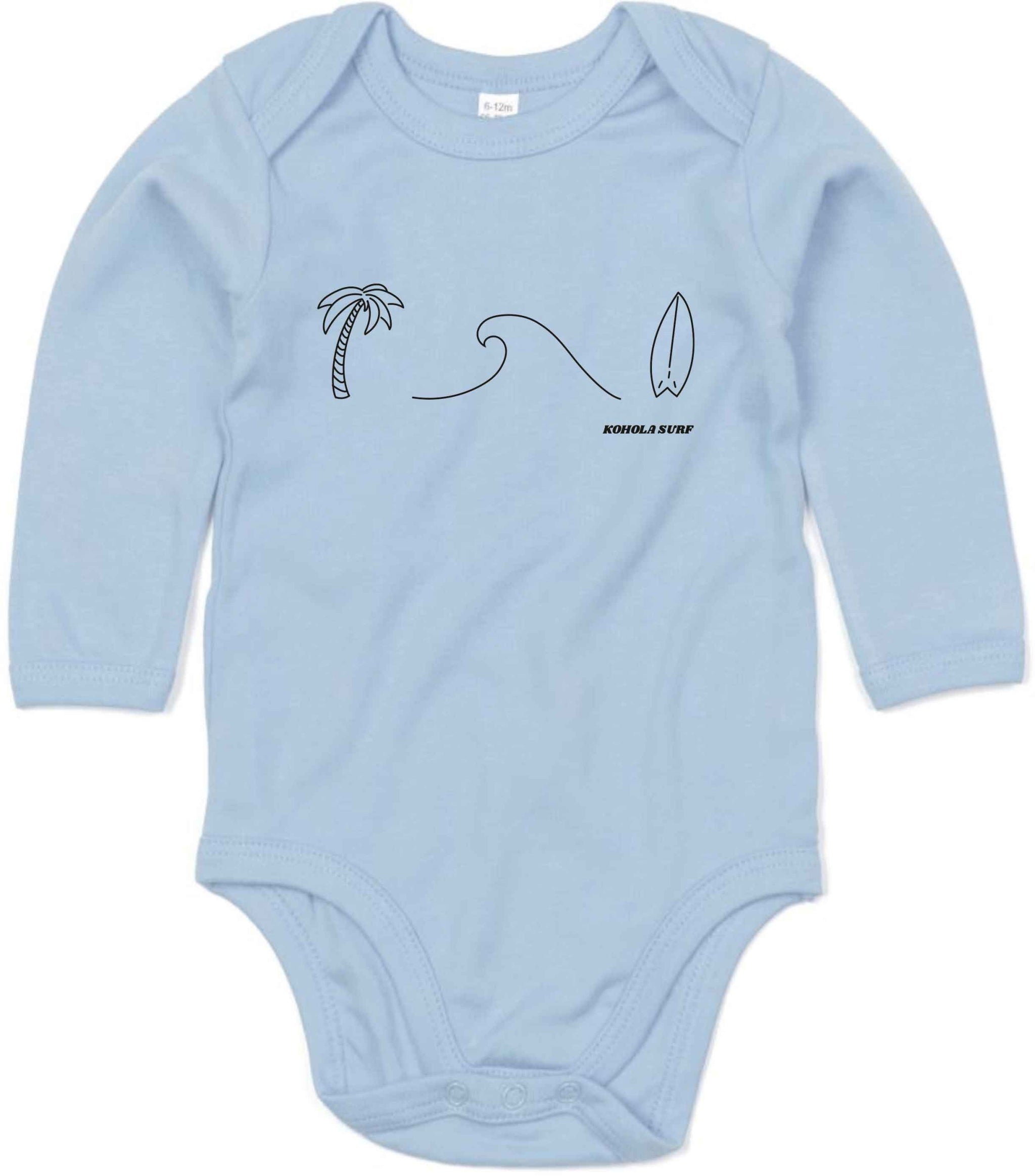 Palm Trees & Waves Baby Long-Sleeved Body