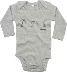 Palm Trees & Waves Baby Long-Sleeved Body