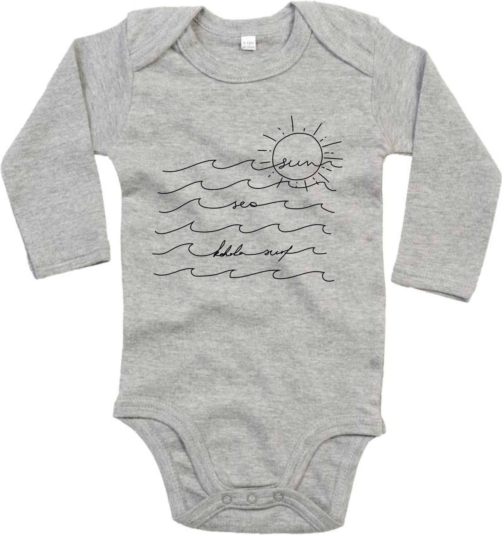 Sea, Sun, Surf Baby Long-Sleeved Body