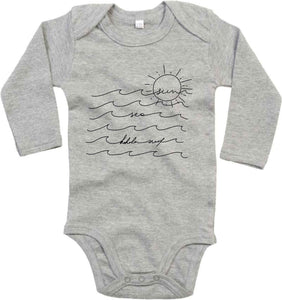 Sea, Sun, Surf Baby Long-Sleeved Body