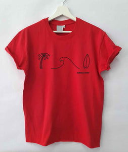 Palm trees & Waves Loose Fit Woman T-Shirt